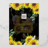 Echte Gold Foil Pampas Gras Hochzeit retten das Da Folieneinladung (Rückseite)