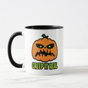 Echte Grumpy Halloween-Kürbis Tasse