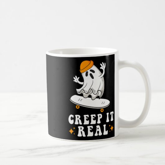 Echte Grusel Geist Halloween Skateboard Jungen Ska Kaffeetasse (Rechts)