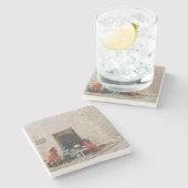 Echte Hausfrauen von Cartagena Stone Untersetzer (Seitenansicht)