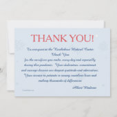 Echte Helden des Lebens Vielen Dank Dankeskarte (Rückseite)