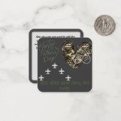 Echte Helden tragen Camouflage, nicht Capes Vather Mitteilungskarte (Vorderseite/Rückseite Beispiel)