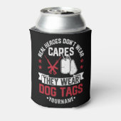 Echte Helden tragen keine Kapen, die sie Hundesags Dosenkühler (Kanne Rückseite)