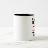 Echte Helden tragen keine Kapen, sie tragen Stetho Zweifarbige Tasse (Mittel)