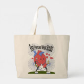 Echte Helden tragen Scrubs Tote Bag - wiederverwen Jumbo Stoffbeutel (Rückseite)