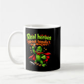 Echte Helden trinken Tequila-Kaktus-Party-Crew-Wit Kaffeetasse (Links)