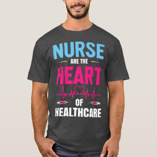 Echte Helden versorgen das Herz des Gesundheitsmot T-Shirt