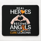 Echte Helden werden Engel - Leukämie Bewusstsein Mousepad (Vorne)