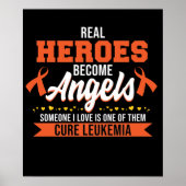 Echte Helden werden Engel Leukämie Bewusstsein Poster (Vorne)