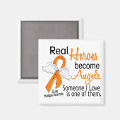 Echte Helden werden Engel Multiple Sklerose Magnet (Vorderseite/Rückseite)