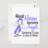 Echte Helden werden Engel Stomachenkrebs Postkarte (Vorne/Hinten)