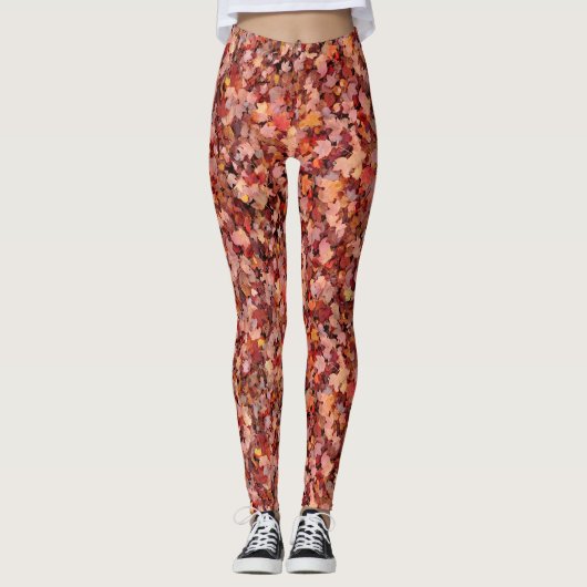 Echte Herbstlaube Leggings (Vorderseite)