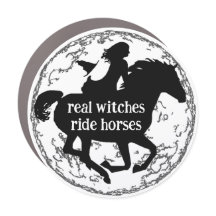Echte Hexen reiten Pferde Auto-Magnet
