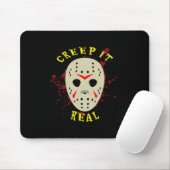 Echte Hockeymasken Halloween-Horror Mousepad (Mit Mouse)