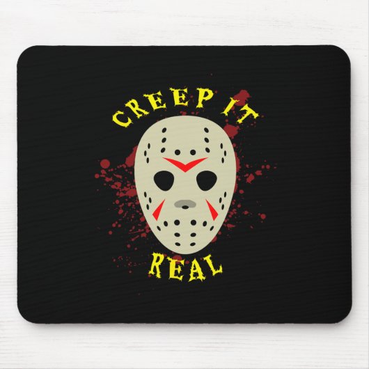 Echte Hockeymasken Halloween-Horror Mousepad (Vorne)