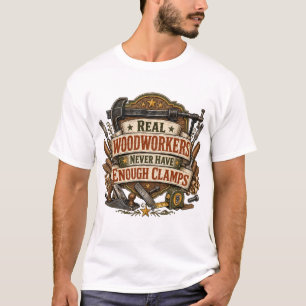 Echte Holzarbeiter Brauchen Mehr Schraubzwingen Te T-Shirt