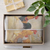 Echte Hühner und Roster-Hühner (nicht KI) Seidenpapier (Geschenk)