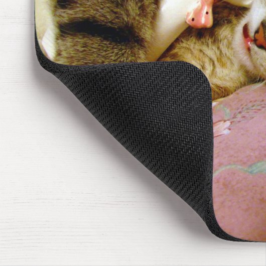 Echte Katze, Fake Cat Mousepad (Ecke)
