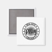 Echte Kerle spielen Cricket - Cricket spielender C Magnet (Vorderseite/Rückseite)