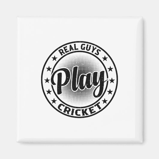 Echte Kerle spielen Cricket - Cricket spielender C Magnet (Vorne)