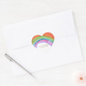Echte Kinderechte Regenbogen-Wasserfarben-Geburtst Herz-Aufkleber (Umschlag)