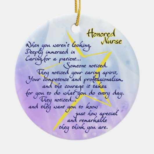 Echte Krankenpflege Keramik Ornament (Vorne)