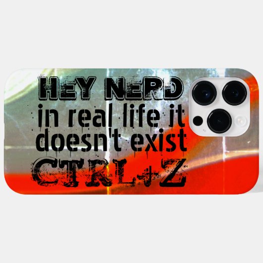 Echte Leben gibt es kein Undo, Nerd-Version - rot. Case-Mate iPhone Hülle (Rückseite (Horizontal))