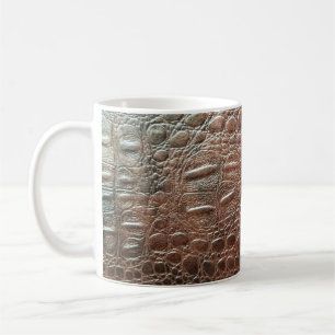 Echte Lederoptik Hintergrund nahaufnahme, gepräg Kaffeetasse