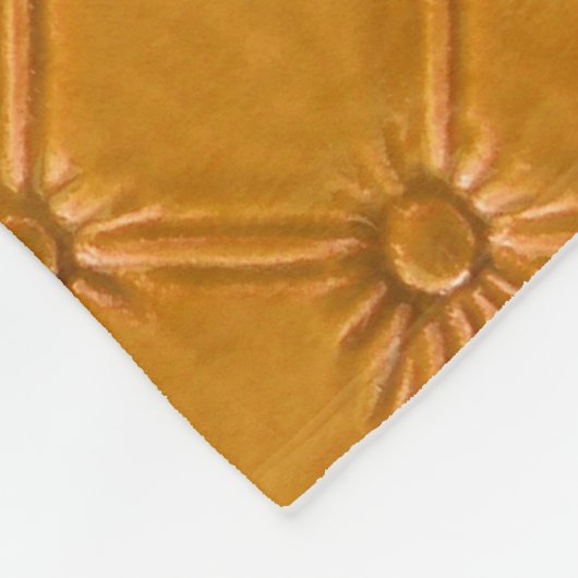 Echte Lederpolsterung: dekoratives Motiv. Fleecedecke (Ecke)