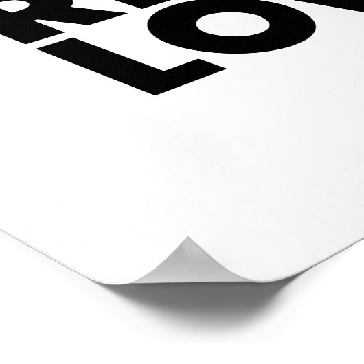 "Echte LIEBE" Funny Burger Fast Food Lovers Poster (Ecke)