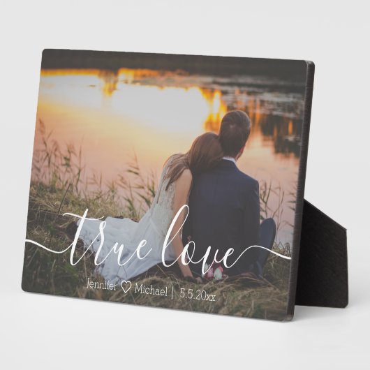 Echte Liebe, Mindest-Script-Hochzeitstag Foto Fotoplatte (Seite)