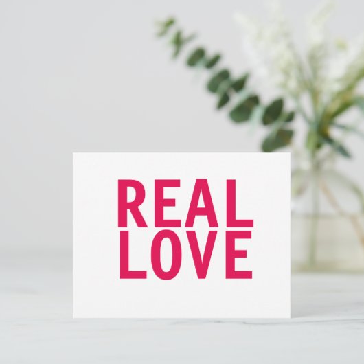 ECHTE LIEBE Postkarte (Stehend Vorderseite)