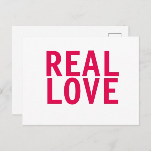 ECHTE LIEBE Postkarte (Vorne/Hinten)