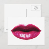 Echte Lippen Postkarte (Vorne/Hinten)