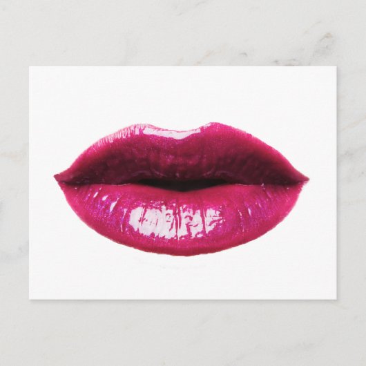 Echte Lippen Postkarte (Vorderseite)