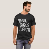 Echte Mädchen angeln Fischen T-Shirt (Vorne ganz)