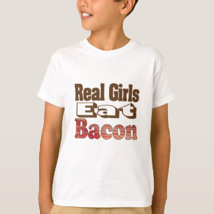 Echte Mädchen essen Bacon T-Shirt