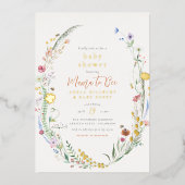 Echte Mama für die schicke Boho Girl Babydusche Folieneinladung (Vorderseite)