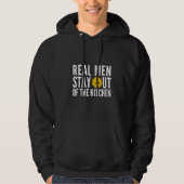 Echte Männer Bleibe aus dem Küchenwitz Pickleball Hoodie (Vorderseite)