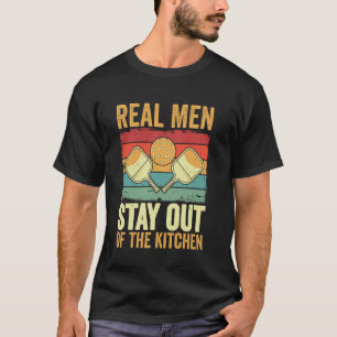 Echte Männer Bleibe aus dem Küchenwitz Pickleball T-Shirt