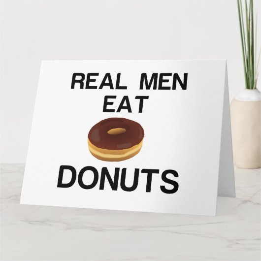 ECHTE MÄNNER ESSEN DONUTS DANKESKARTE (Vorderseite)