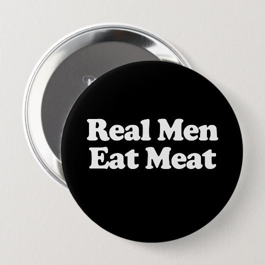 Echte Männer essen Fleisch  Button (Vorne & Hinten)