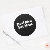 Echte Männer essen Fleisch Runder Aufkleber (Umschlag)
