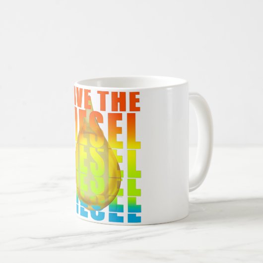 Echte Männer fahren Diesel Loud Leitungen rettend Kaffeetasse (VorderseiteRechts)