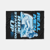 Echte Männer fahren Stehend nach Jet Ski Design Fleecedecke (Vorderseite (Horizontal))