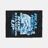 Echte Männer fahren Stehend nach Jet Ski Design Fleecedecke (Vorderseite (Horizontal))