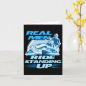 Echte Männer fahren Stehend nach Jet Ski Design Karte (Gelbe Blume)