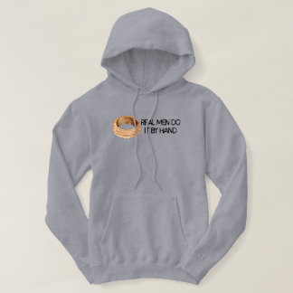 Echte Männer Fischen Mit Der Hand Hoodie