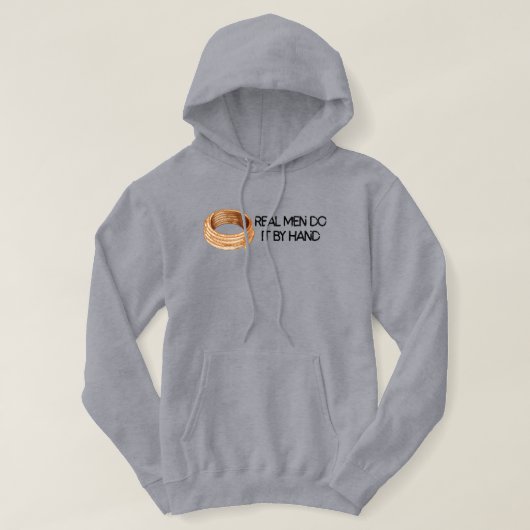 Echte Männer Fischen Mit Der Hand Hoodie (Design vorne)