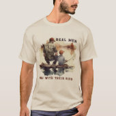 Echte Männer fischen mit ihren Kindern T-Shirt (Vorderseite)